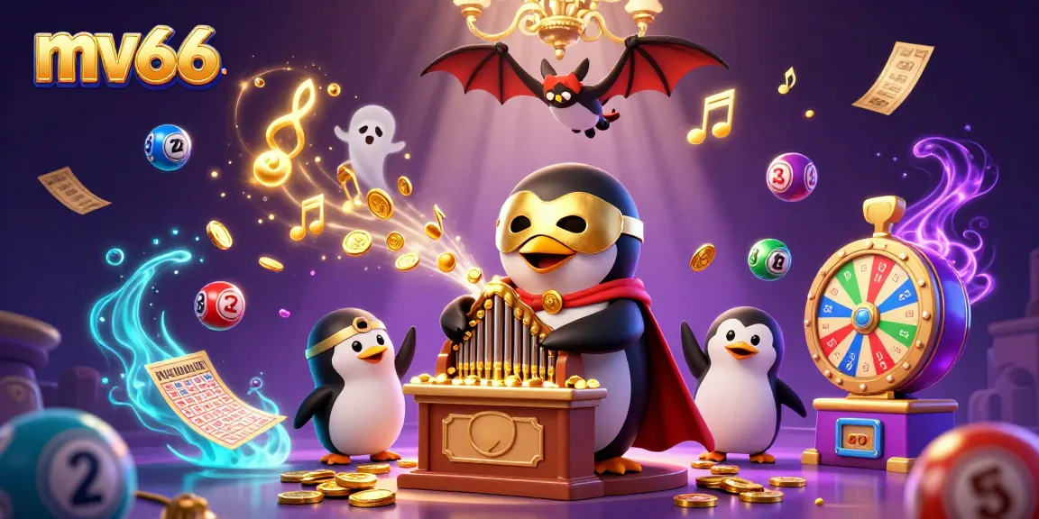 Spin to win with mv66 as the cartoon penguin brings luck and thrill to online gambling