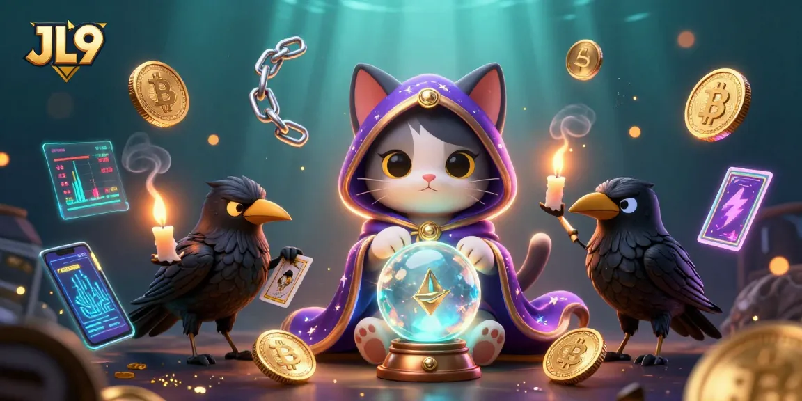 Engage in winning strategies at JL9 with vibrant 3D illustration showcasing mystical elements
