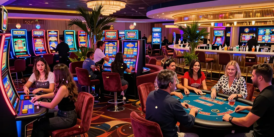 Exciting gaming atmosphere at Pin Up Paraguay casino with players enjoying vibrant games.