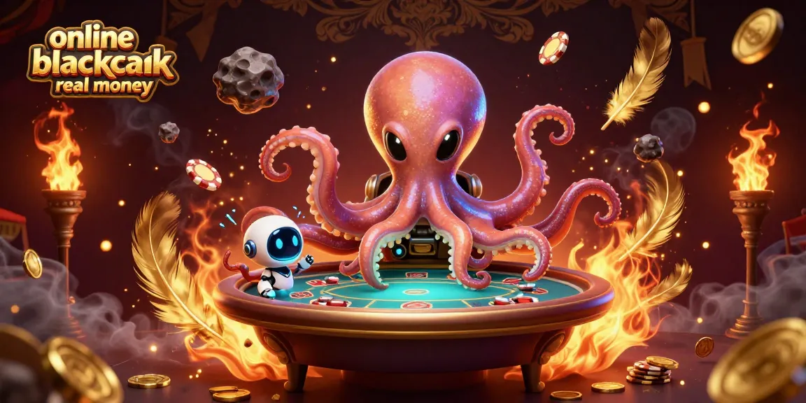 Experience online blackjack real money in a vibrant 3D alien-themed casino universe.