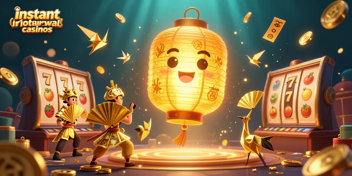 Experience instant withdrawal casinos through vibrant slot reels and flourishing characters in a dynamic casino atmosphere.