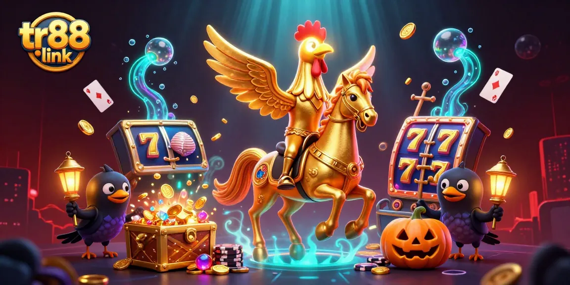 Win thrilling jackpot prizes at TR88 link with a vibrant casino adventure featuring golden characters.