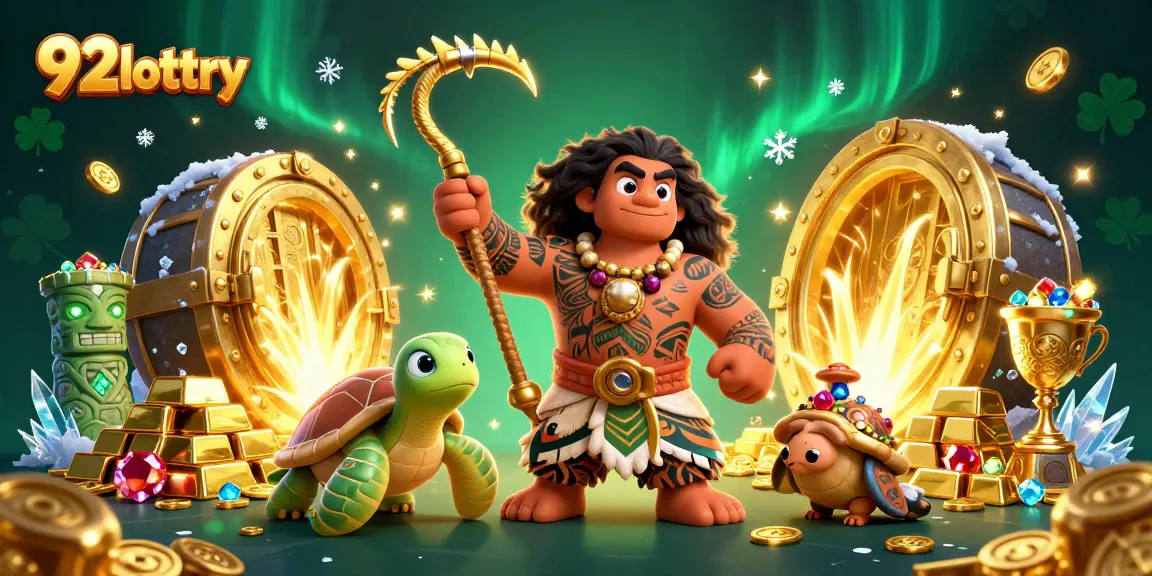 Experience the excitement of 92lottery with vibrant treasures and characters in this dynamic casino scene.