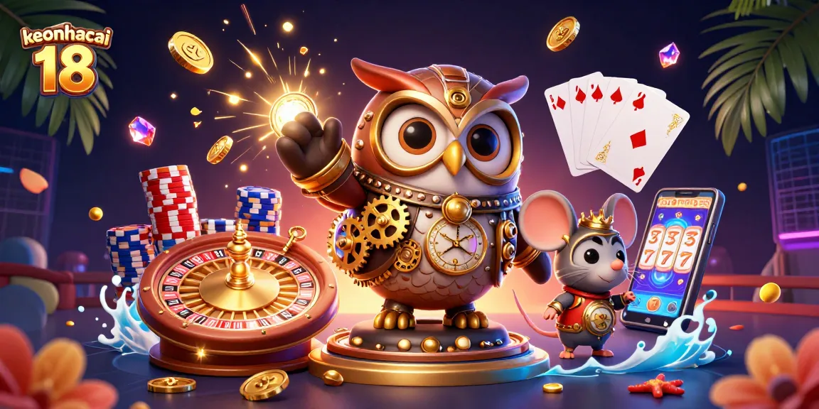 Experience thrilling action in keonhacai 18 as the time-traveler owl explores a vibrant casino.