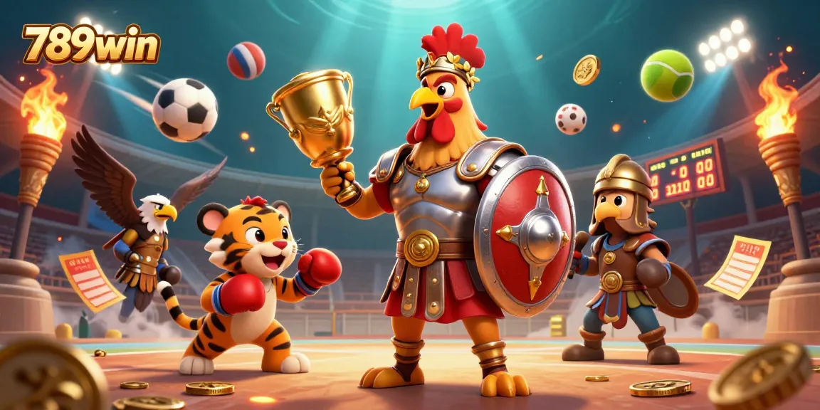 Engage with 789win's thrilling casino adventure featuring dynamic sports and gladiatorial elements.