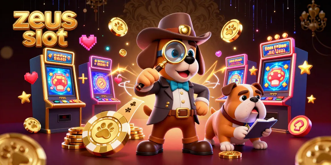 Spin to win on the zeus slot with a colorful 3D casino scene featuring themed characters and vibrant game elements.