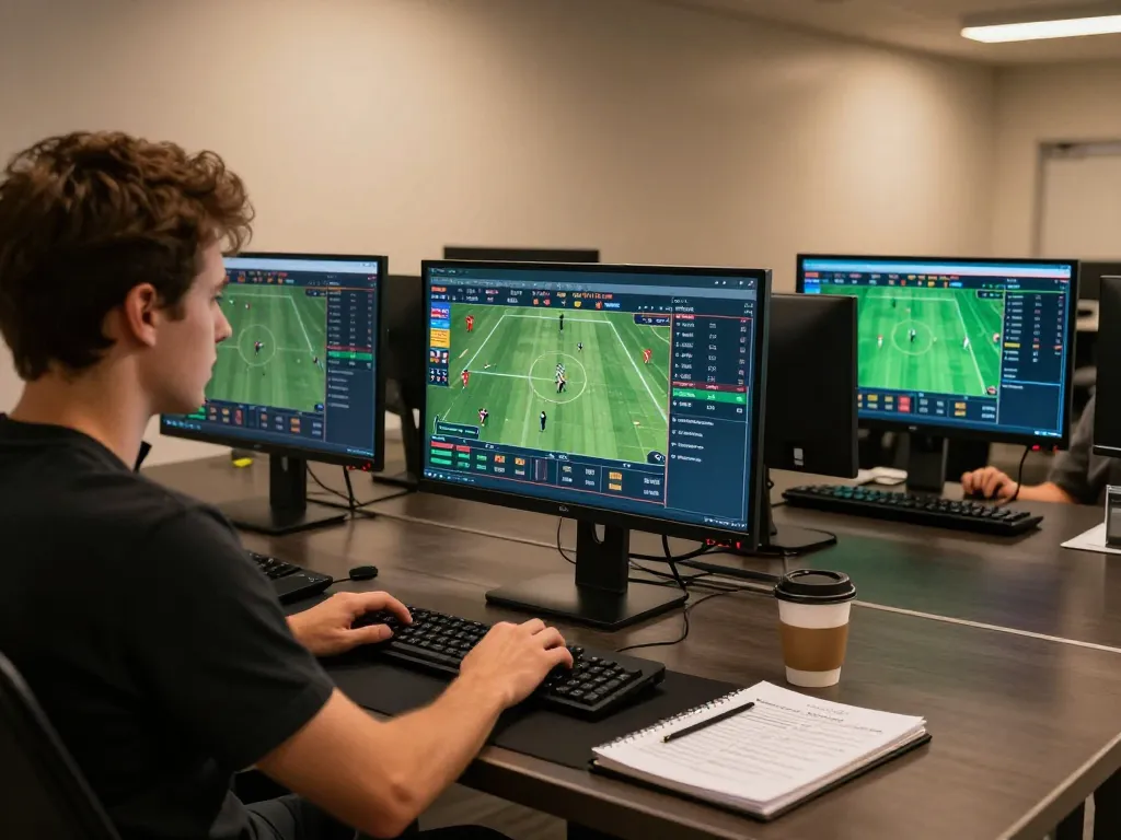 Engaging in strategic sports betting with net88 on multiple screens and a focused mindset