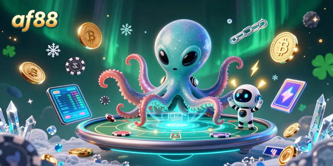 Win big at af88 with groundbreaking alien octopus gaming on a vibrant holographic tabletop.