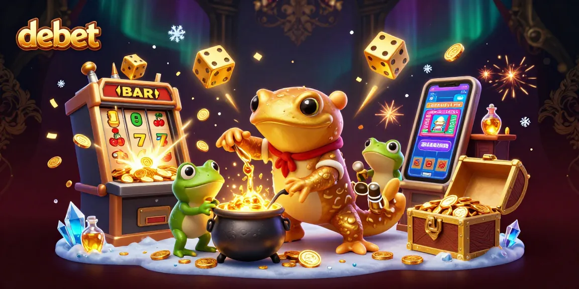 Experience endless wins with debet's golden alchemist and magical casino elements!